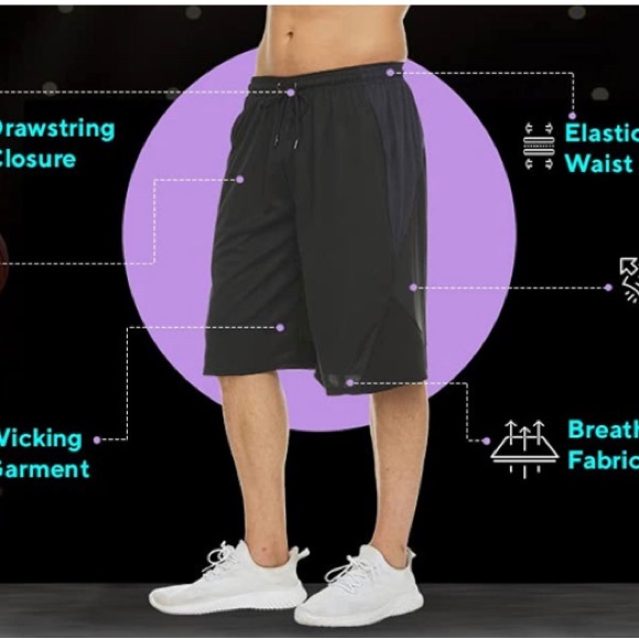 NWT🔥 GAME TIME Rapid dry tech flex fit knee length basketball shorts - Picture 10 of 12